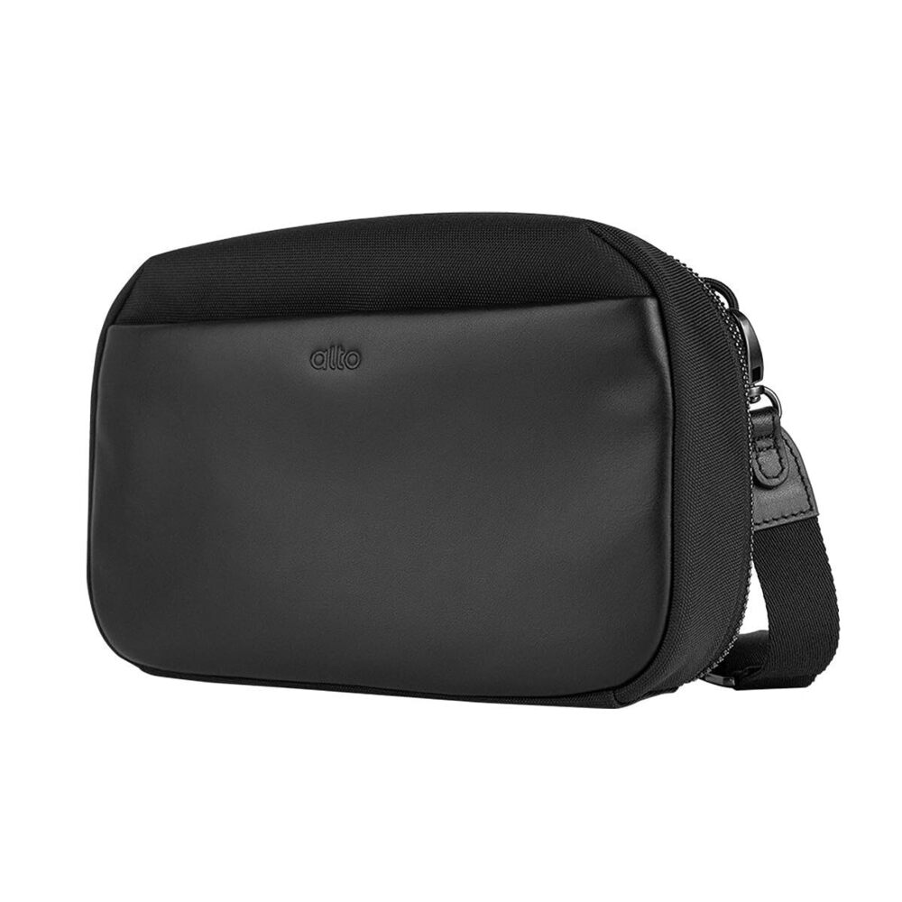 3411 Italian Leather Crossbody Travel Bag, Electronics Organizer Travel